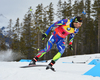 Martin Fourcade of France  during men sprint race of IBU Biathlon World Cup in Canmore, Alberta, Canada. Men sprint race of IBU Biathlon World cup was held in Canmore, Alberta, Canada, on Thursday, 4th of February 2016.
