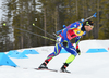 Martin Fourcade of France during men sprint race of IBU Biathlon World Cup in Canmore, Alberta, Canada. Men sprint race of IBU Biathlon World cup was held in Canmore, Alberta, Canada, on Thursday, 4th of February 2016.
