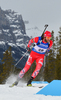 Alexander Os of Norway during men sprint race of IBU Biathlon World Cup in Canmore, Alberta, Canada. Men sprint race of IBU Biathlon World cup was held in Canmore, Alberta, Canada, on Thursday, 4th of February 2016.
