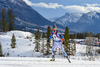 Mari Laukkanen of  Finland during women sprint race of IBU Biathlon World Cup in Canmore, Alberta, Canada. Men sprint race of IBU Biathlon World cup was held in Canmore, Alberta, Canada, on Friday, 5th of February 2016.
