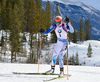 Mari Laukkanen of  Finland during women sprint race of IBU Biathlon World Cup in Canmore, Alberta, Canada. Men sprint race of IBU Biathlon World cup was held in Canmore, Alberta, Canada, on Friday, 5th of February 2016.

