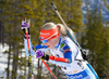 Kaisa Makarainen of Finland during women sprint race of IBU Biathlon World Cup in Canmore, Alberta, Canada. Men sprint race of IBU Biathlon World cup was held in Canmore, Alberta, Canada, on Friday, 5th of February 2016.
