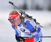 Sanna Markkanen of Finland during women sprint race of IBU Biathlon World Cup in Canmore, Alberta, Canada. Men sprint race of IBU Biathlon World cup was held in Canmore, Alberta, Canada, on Friday, 5th of February 2016.
