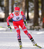 Hilde Fenne of Norway during women sprint race of IBU Biathlon World Cup in Canmore, Alberta, Canada. Men sprint race of IBU Biathlon World cup was held in Canmore, Alberta, Canada, on Friday, 5th of February 2016.
