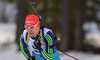 Olena Pidhrushna of Ukraine during women sprint race of IBU Biathlon World Cup in Canmore, Alberta, Canada. Men sprint race of IBU Biathlon World cup was held in Canmore, Alberta, Canada, on Friday, 5th of February 2016.
