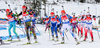 Olena Pidhrushna, Ukraine, Laura Dahlmeier of Germany, Veronika Vitkova of the Czech Republic, Kaisa Makarainen of Finland, Krystyna Guzik of Poland during women mass start race of IBU Biathlon World Cup in Canmore, Alberta, Canada. Men sprint race of IBU Biathlon World cup was held in Canmore, Alberta, Canada, on Friday, 5th of February 2016.
