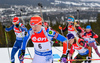 Veronika Vitkova of the Czech Republic, Kaisa Makarainen of Finland, Miriam Goessner of Germany during women mass start race of IBU Biathlon World Cup in Canmore, Alberta, Canada. Men sprint race of IBU Biathlon World cup was held in Canmore, Alberta, Canada, on Friday, 5th of February 2016.
