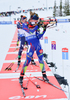 Habert Dorin Marie of France, Dorothea Wierer of Italy during women mass start race of IBU Biathlon World Cup in Canmore, Alberta, Canada. Men sprint race of IBU Biathlon World cup was held in Canmore, Alberta, Canada, on Friday, 5th of February 2016.
