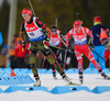 Franziska Preuss of Germany,  during women mass start race of IBU Biathlon World Cup in Canmore, Alberta, Canada. Men sprint race of IBU Biathlon World cup was held in Canmore, Alberta, Canada, on Friday, 5th of February 2016.
