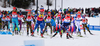 Olena Pidhrushna, Ukraine, Laura Dahlmeier of Germany, Gabriela Soukalova of the Czech Republic, Dorothea Wierer of Italy, Kaisa Makarainen of Finland during women mass start race of IBU Biathlon World Cup in Canmore, Alberta, Canada. Men sprint race of IBU Biathlon World cup was held in Canmore, Alberta, Canada, on Friday, 5th of February 2016.
