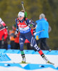 Karin Oberhofer of Italy during women mass start race of IBU Biathlon World Cup in Canmore, Alberta, Canada. Men sprint race of IBU Biathlon World cup was held in Canmore, Alberta, Canada, on Friday, 5th of February 2016.
