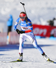 Sanna Markkanen of Finland during mixed relay race of IBU Biathlon World Cup in Canmore, Alberta, Canada. Mixed relay race of IBU Biathlon World cup was held in Canmore, Alberta, Canada, on Sunday, 7th of February 2016.
