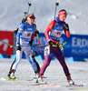 Sanna Markkanen of Finland during mixed relay race of IBU Biathlon World Cup in Canmore, Alberta, Canada. Mixed relay race of IBU Biathlon World cup was held in Canmore, Alberta, Canada, on Sunday, 7th of February 2016.
