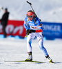 Sanna Markkanen of Finland during mixed relay race of IBU Biathlon World Cup in Canmore, Alberta, Canada. Mixed relay race of IBU Biathlon World cup was held in Canmore, Alberta, Canada, on Sunday, 7th of February 2016.
