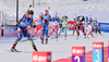 Marie Dorin Habert of France during mixed relay race of IBU Biathlon World Cup in Canmore, Alberta, Canada. Mixed relay race of IBU Biathlon World cup was held in Canmore, Alberta, Canada, on Sunday, 7th of February 2016.
