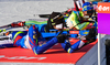 Martin Fourcade of France during mixed relay race of IBU Biathlon World Cup in Canmore, Alberta, Canada. Mixed relay race of IBU Biathlon World cup was held in Canmore, Alberta, Canada, on Sunday, 7th of February 2016.
