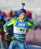 Torstein Stenersen of Sweden during mixed relay race of IBU Biathlon World Cup in Canmore, Alberta, Canada. Mixed relay race of IBU Biathlon World cup was held in Canmore, Alberta, Canada, on Sunday, 7th of February 2016.
