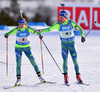 Ingela, Andersson and Torstein Stenersen of Sweden during mixed relay race of IBU Biathlon World Cup in Canmore, Alberta, Canada. Mixed relay race of IBU Biathlon World cup was held in Canmore, Alberta, Canada, on Sunday, 7th of February 2016.
