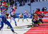 Mari Laukkanen of Finland during mixed relay race of IBU Biathlon World Cup in Canmore, Alberta, Canada. Mixed relay race of IBU Biathlon World cup was held in Canmore, Alberta, Canada, on Sunday, 7th of February 2016.
