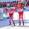 SOLEMDAL Synnoeve, NOR, OS Alexander, NOR during mixed relay race of IBU Biathlon World Cup in Canmore, Alberta, Canada. Mixed relay race of IBU Biathlon World cup was held in Canmore, Alberta, Canada, on Sunday, 7th of February 2016.

