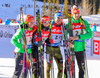 HILDEBRAND Franziska, GER, PREUSS Franziska, GER, SCHEMPP Simon, GER, PEIFFER Arnd, GER during mixed relay race of IBU Biathlon World Cup in Canmore, Alberta, Canada. Mixed relay race of IBU Biathlon World cup was held in Canmore, Alberta, Canada, on Sunday, 7th of February 2016.
