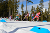 OLSBU Marte, NOR, VITKOVA Veronika, CZE, HILDEBRAND Franziska, GER, NILSSON Emma, SWE, LAUKKANEN Mari, FIN during mixed relay race of IBU Biathlon World Cup in Canmore, Alberta, Canada. Mixed relay race of IBU Biathlon World cup was held in Canmore, Alberta, Canada, on Sunday, 7th of February 2016.
