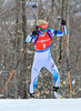 Mari Laukkanen of Finland during women sprint race of IBU Biathlon World Cup in Presque Isle, Maine, USA. Women sprint race of IBU Biathlon World cup was held in Presque Isle, Maine, USA, on Thursday, 11th of February 2016.
