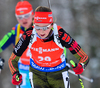 Franziska Preuss of Germany during women sprint race of IBU Biathlon World Cup in Presque Isle, Maine, USA. Women sprint race of IBU Biathlon World cup was held in Presque Isle, Maine, USA, on Thursday, 11th of February 2016.
