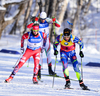 Martin Fourcade of France during men sprint race of IBU Biathlon World Cup in Presque Isle, Maine, USA. Men sprint race of IBU Biathlon World cup was held in Presque Isle, Maine, USA, on Thursday, 11th of February 2016.
