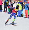 Martin Fourcade of France during men pursuit race of IBU Biathlon World Cup in Presque Isle, Maine, USA. Men pursuit race of IBU Biathlon World cup was held in Presque Isle, Maine, USA, on Friday, 12th of February 2016.
