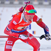 BOE Johannes Thingnes of Norway during men relay race of IBU Biathlon World Cup in Presque Isle, Maine, USA. Men relay race of IBU Biathlon World cup was held in Presque Isle, Maine, USA, on Saturday, 13th of February 2016.
