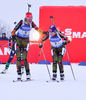 KUMMER Luise and GOESSNER Miriam of Germany during women relay race of IBU Biathlon World Cup in Presque Isle, Maine, USA. Women relay race of IBU Biathlon World cup was held in Presque Isle, Maine, USA, on Saturday, 13th of February 2016.
