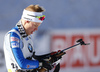 Tuomas Gronman of Finland during zeroing before start of the men sprint race of IBU Biathlon World Cup in Pokljuka, Slovenia. Women sprint race of IBU Biathlon World cup was held in Pokljuka, Slovenia, on Friday, 9th of December 2016.
