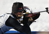 Mario Dolder of Switzerland during zeroing before start of the men sprint race of IBU Biathlon World Cup in Pokljuka, Slovenia. Women sprint race of IBU Biathlon World cup was held in Pokljuka, Slovenia, on Friday, 9th of December 2016.
