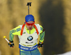 Jesper Nelin of Sweden during men sprint race of IBU Biathlon World Cup in Pokljuka, Slovenia. Women sprint race of IBU Biathlon World cup was held in Pokljuka, Slovenia, on Friday, 9th of December 2016.
