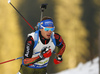 Simon Schempp of Germany during men sprint race of IBU Biathlon World Cup in Pokljuka, Slovenia. Women sprint race of IBU Biathlon World cup was held in Pokljuka, Slovenia, on Friday, 9th of December 2016.
