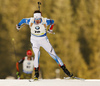 Olli Hiidensalo of Finland during men sprint race of IBU Biathlon World Cup in Pokljuka, Slovenia. Women sprint race of IBU Biathlon World cup was held in Pokljuka, Slovenia, on Friday, 9th of December 2016.
