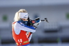 Kaisa Makarainen of Finland during zeroing before start of the women sprint race of IBU Biathlon World Cup in Pokljuka, Slovenia. Women sprint race of IBU Biathlon World cup was held in Pokljuka, Slovenia, on Friday, 9th of December 2016.
