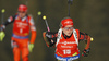 Franziska Hildebrand of Germany during women sprint race of IBU Biathlon World Cup in Pokljuka, Slovenia. Women sprint race of IBU Biathlon World cup was held in Pokljuka, Slovenia, on Friday, 9th of December 2016.
