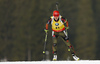 Laura Dahlmeier of Germany during women sprint race of IBU Biathlon World Cup in Pokljuka, Slovenia. Women sprint race of IBU Biathlon World cup was held in Pokljuka, Slovenia, on Friday, 9th of December 2016.
