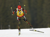 Laura Dahlmeier of Germany during women sprint race of IBU Biathlon World Cup in Pokljuka, Slovenia. Women sprint race of IBU Biathlon World cup was held in Pokljuka, Slovenia, on Friday, 9th of December 2016.
