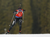 Selina Gasparin of Switzerland during women sprint race of IBU Biathlon World Cup in Pokljuka, Slovenia. Women sprint race of IBU Biathlon World cup was held in Pokljuka, Slovenia, on Friday, 9th of December 2016.
