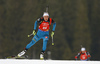 Justine Braisaz of France during women sprint race of IBU Biathlon World Cup in Pokljuka, Slovenia. Women sprint race of IBU Biathlon World cup was held in Pokljuka, Slovenia, on Friday, 9th of December 2016.
