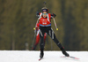 Ladina Meier-Ruge of Switzerland during women sprint race of IBU Biathlon World Cup in Pokljuka, Slovenia. Women sprint race of IBU Biathlon World cup was held in Pokljuka, Slovenia, on Friday, 9th of December 2016.
