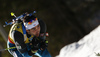 Winner Martin Fourcade of France during the men pursuit race of IBU Biathlon World Cup in Pokljuka, Slovenia.  Men pursuit race of IBU Biathlon World cup was held in Pokljuka, Slovenia, on Saturday, 10th of December 2016.
