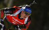 Erik Lesser of Germany during the men pursuit race of IBU Biathlon World Cup in Pokljuka, Slovenia.  Men pursuit race of IBU Biathlon World cup was held in Pokljuka, Slovenia, on Saturday, 10th of December 2016.
