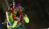 Sebastian Samuelsson of Sweden during the men pursuit race of IBU Biathlon World Cup in Pokljuka, Slovenia.  Men pursuit race of IBU Biathlon World cup was held in Pokljuka, Slovenia, on Saturday, 10th of December 2016.
