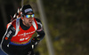 Mario Dolder of Switzerland during the men pursuit race of IBU Biathlon World Cup in Pokljuka, Slovenia.  Men pursuit race of IBU Biathlon World cup was held in Pokljuka, Slovenia, on Saturday, 10th of December 2016.
