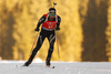 Serafin Wiestner of Switzerland during the men pursuit race of IBU Biathlon World Cup in Pokljuka, Slovenia.  Men pursuit race of IBU Biathlon World cup was held in Pokljuka, Slovenia, on Saturday, 10th of December 2016.
