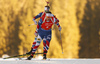 Second placed Emil Hegle Svendsen of Norway during the men pursuit race of IBU Biathlon World Cup in Pokljuka, Slovenia.  Men pursuit race of IBU Biathlon World cup was held in Pokljuka, Slovenia, on Saturday, 10th of December 2016.
